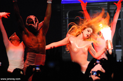 Lady Gaga performs.