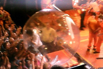Wayne Coyne rolls out in his bubble