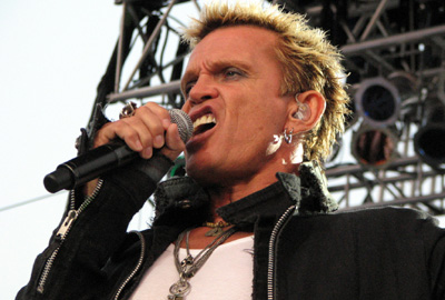 Billy Idol and his famous snarl
